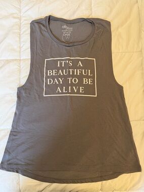 Whitney Simmons Women's Gray Tank - "It's a Beautiful Day to Be Alive"